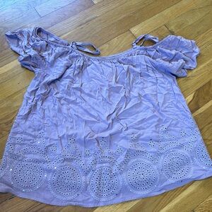 Peek a boo shoulder blouse